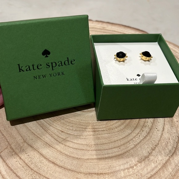 kate spade New York Jet Flying Colors Bezel Stud Earrings/NWT - Picture 9 of 10